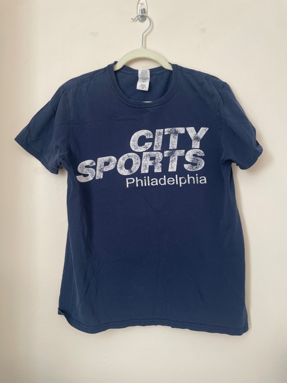 City Sports/ Gildan vintage Philadelphia Blue Crewneck T-Shirt